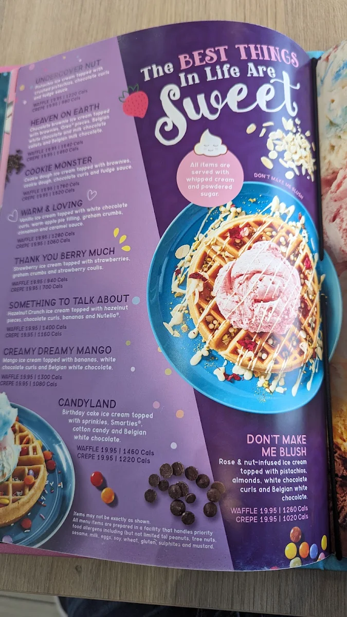 Menu, D Spot Desserts Brampton East