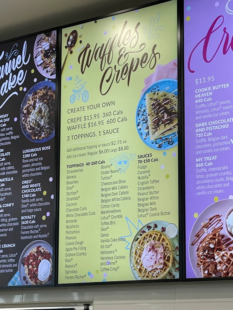Menu, D Spot Desserts Brampton East