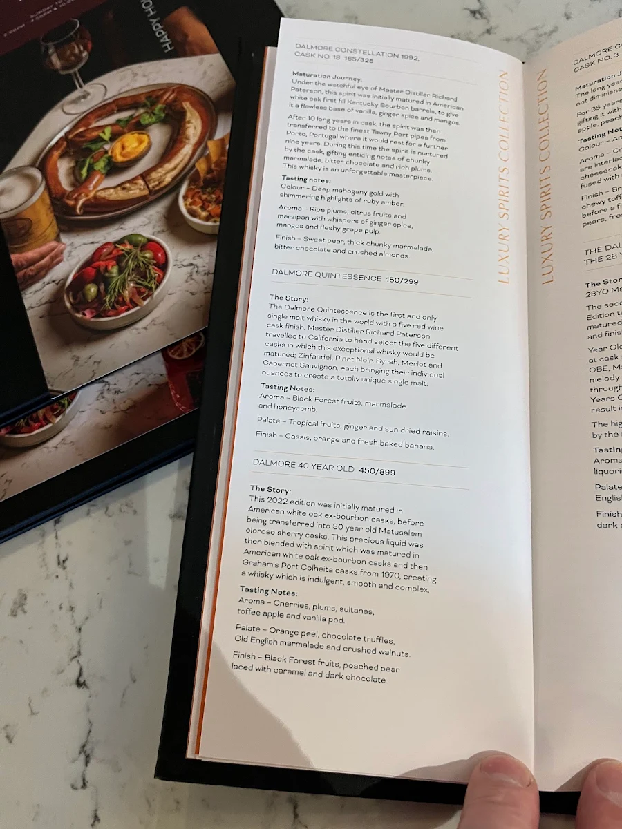 Menu, Confederation Lounge & Patio