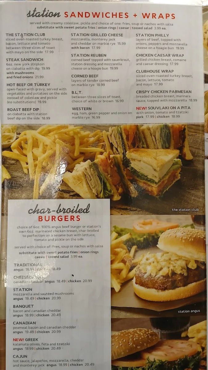 Menu, Markham Station Restaurant Richmond Hill