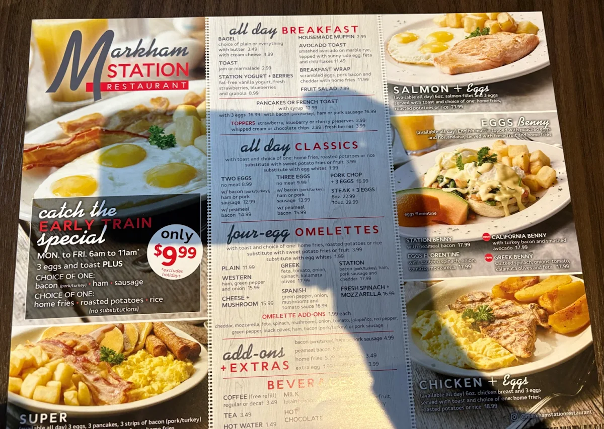 Menu, Markham Station Restaurant Richmond Hill