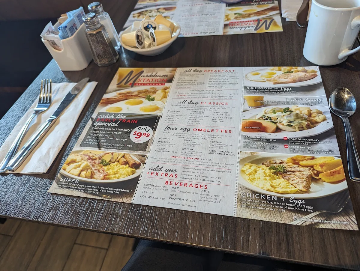 Menu, Markham Station Restaurant Richmond Hill