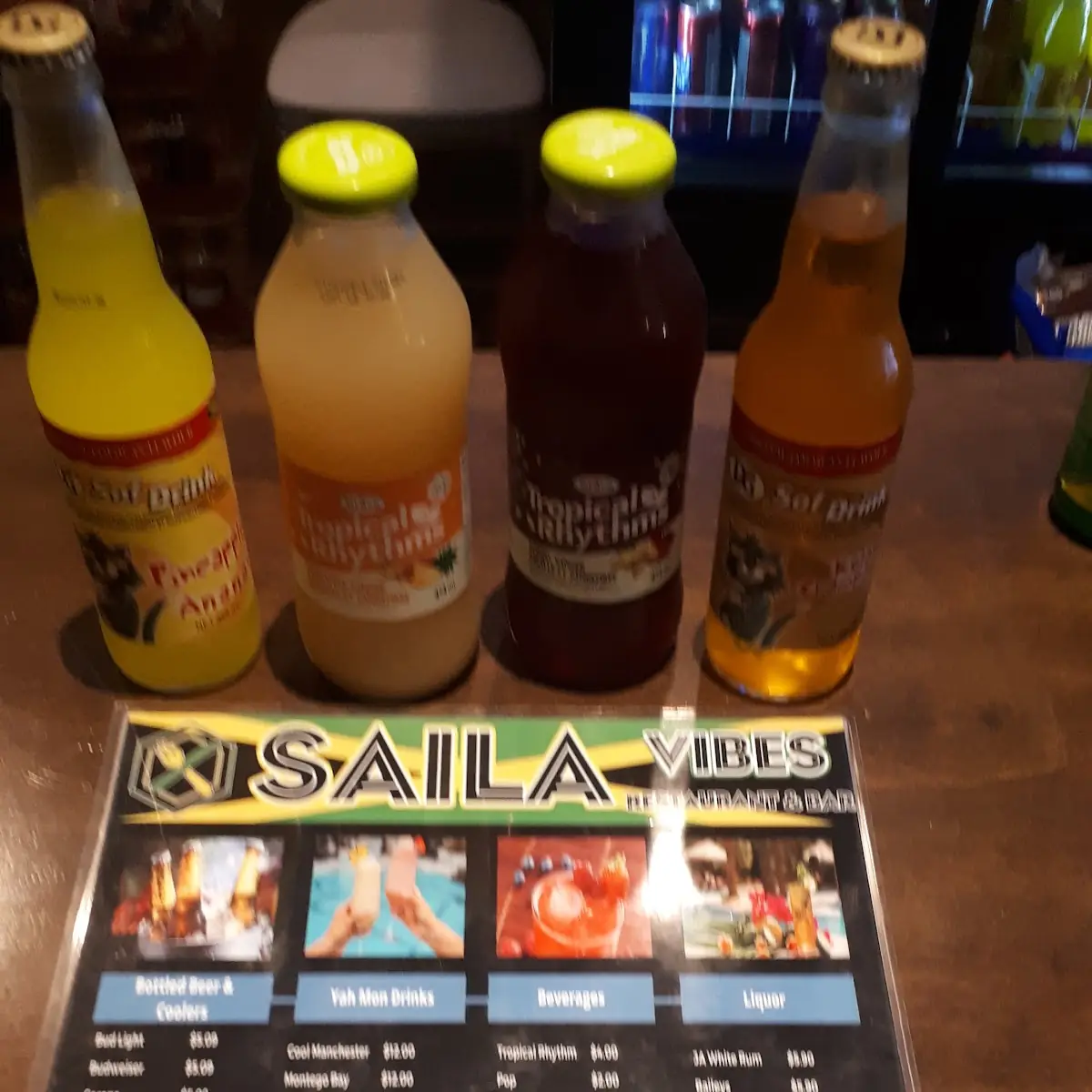Menu, Saila Vibes Restaurant & Bar