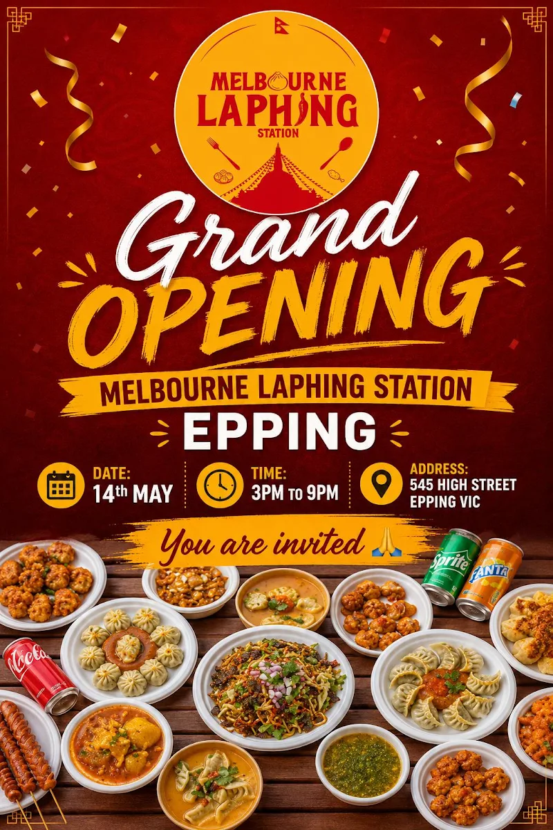 Menu, Melbourne Laphing Station Epping
