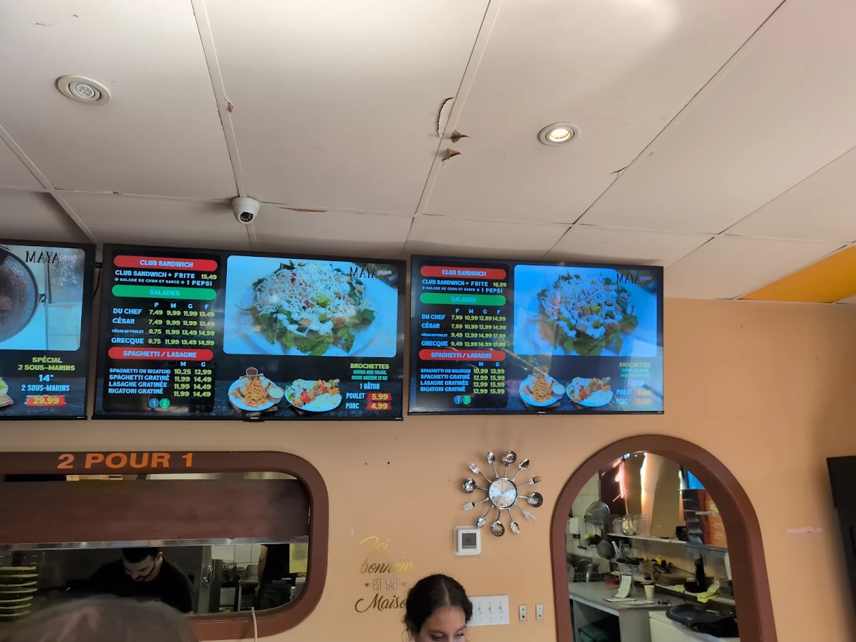 Menu, Pizza maya