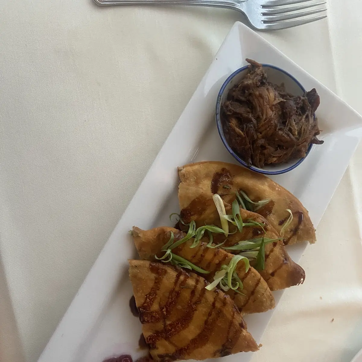 Pulled Duck with Scallion Pancakes