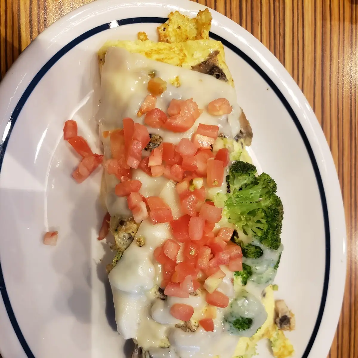 Veggie Omelet w Swiss Cheese
