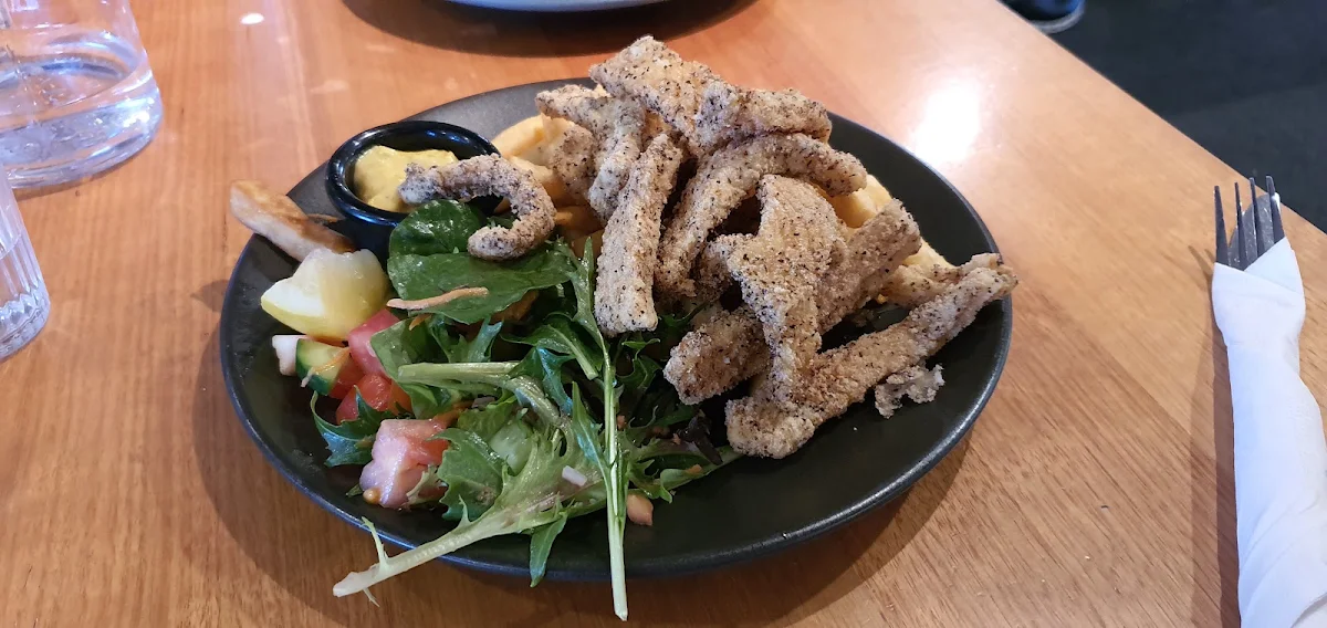Salt & Pepper Calamari, Café Woodworks