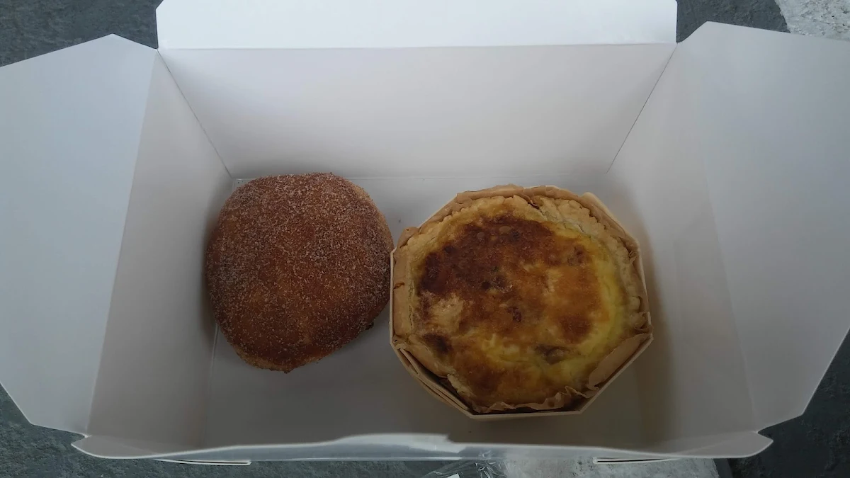 Cinnamon Sugar Donut and Spinach Quiche
