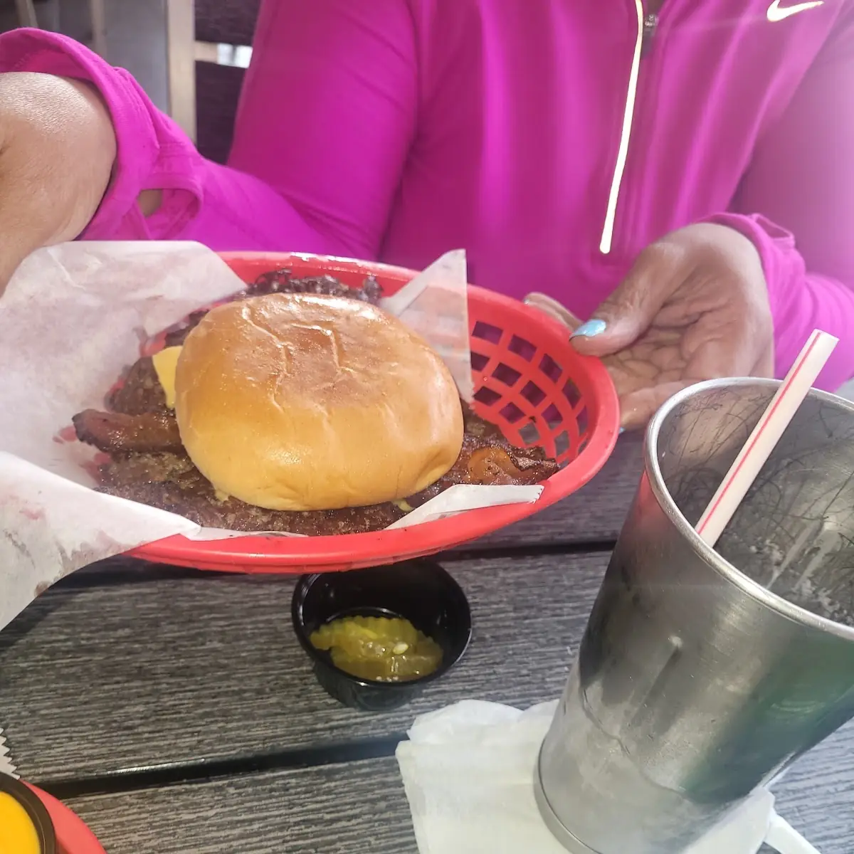 Single Cheese Burger with Bacon