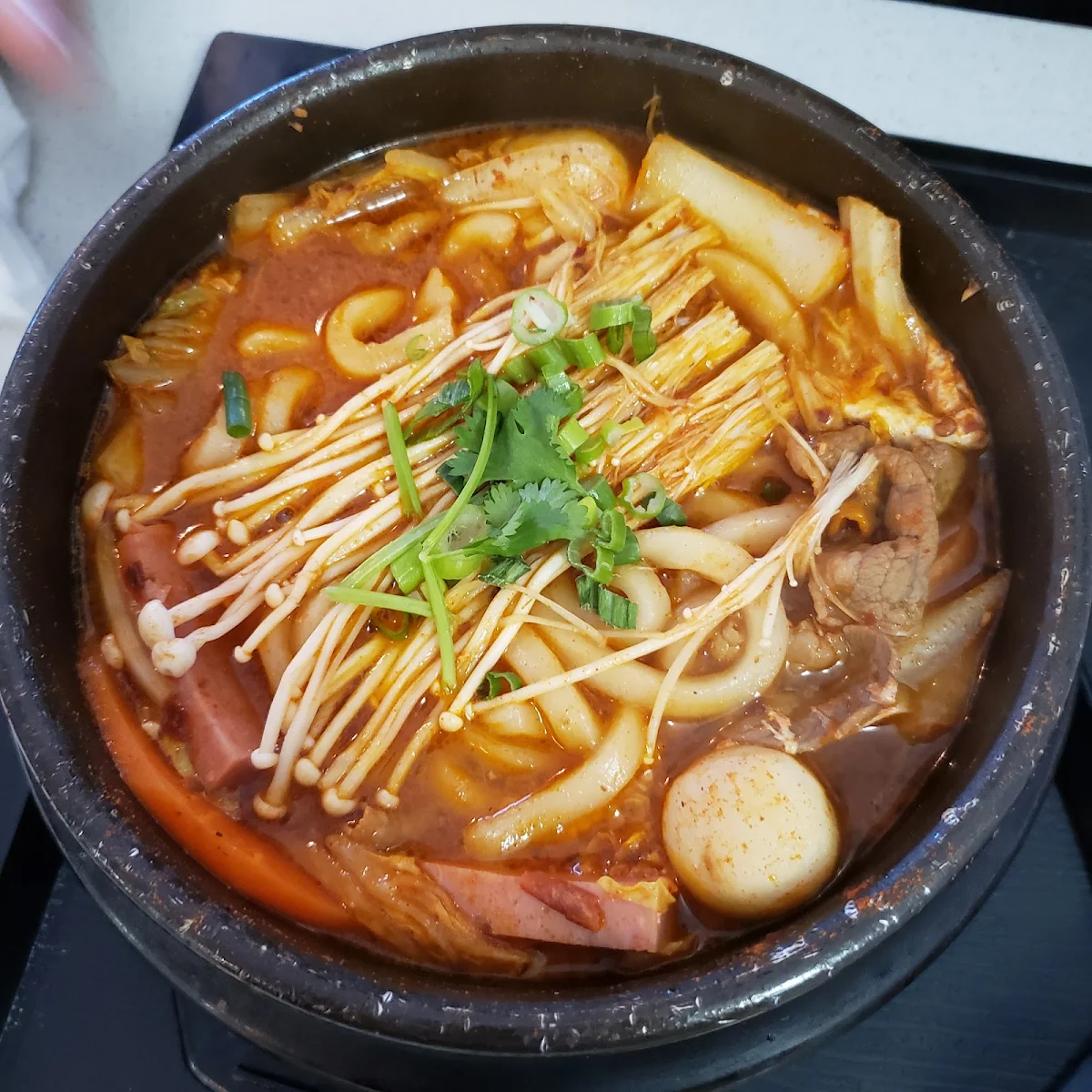 Kimchi & Shredded Meat Fried Udon or Rice Cake