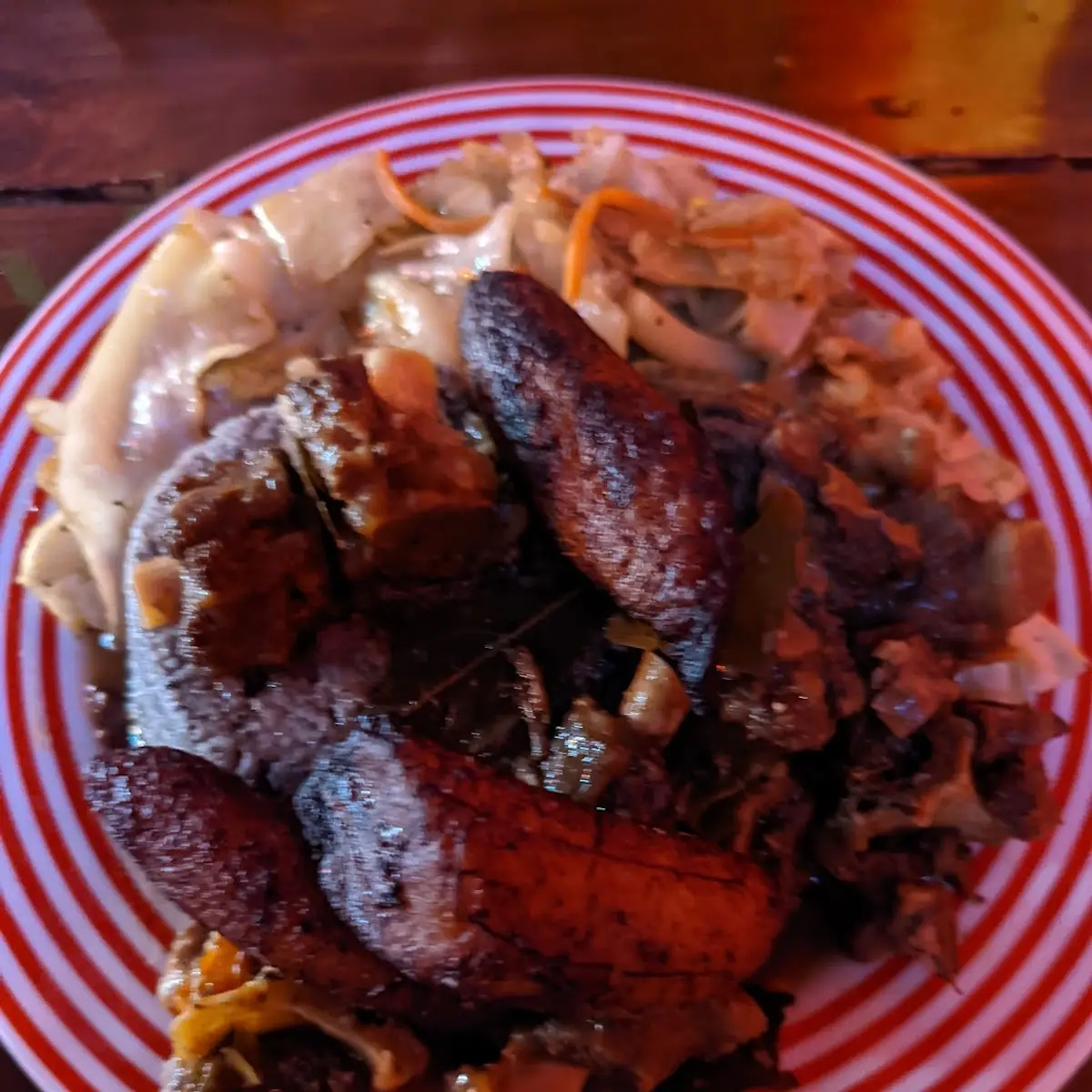 Oxtails Plantains Cabbage