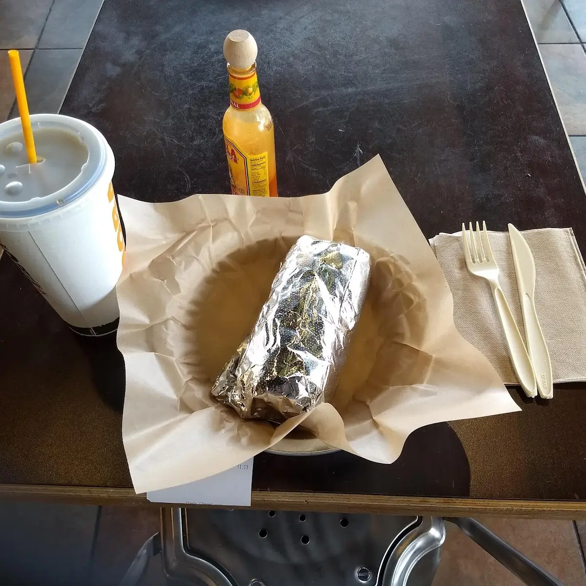 Beef Burrito with Queso