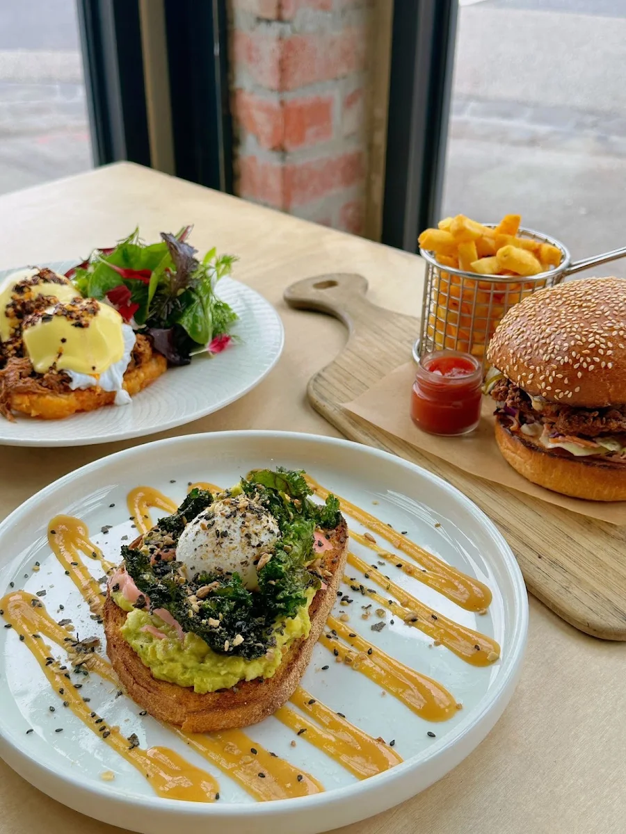 Quinoa Fritter Stack, Mary Miller Cafe