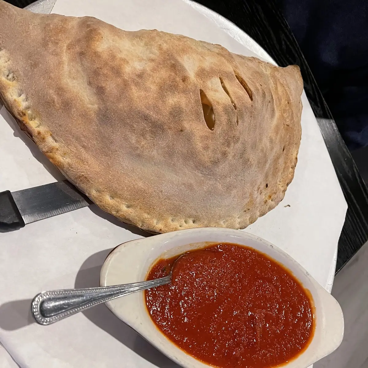 Blue Cheese Sausage Mushrooms Calzone