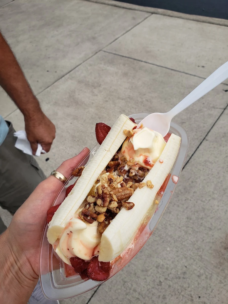 Pineapple Dole Whip Banana Split
