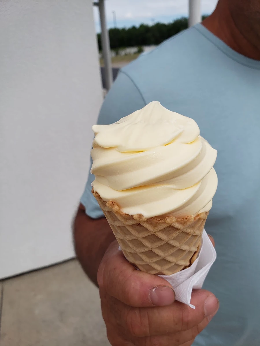 Pineapple Dole Whip Waffle Cone
