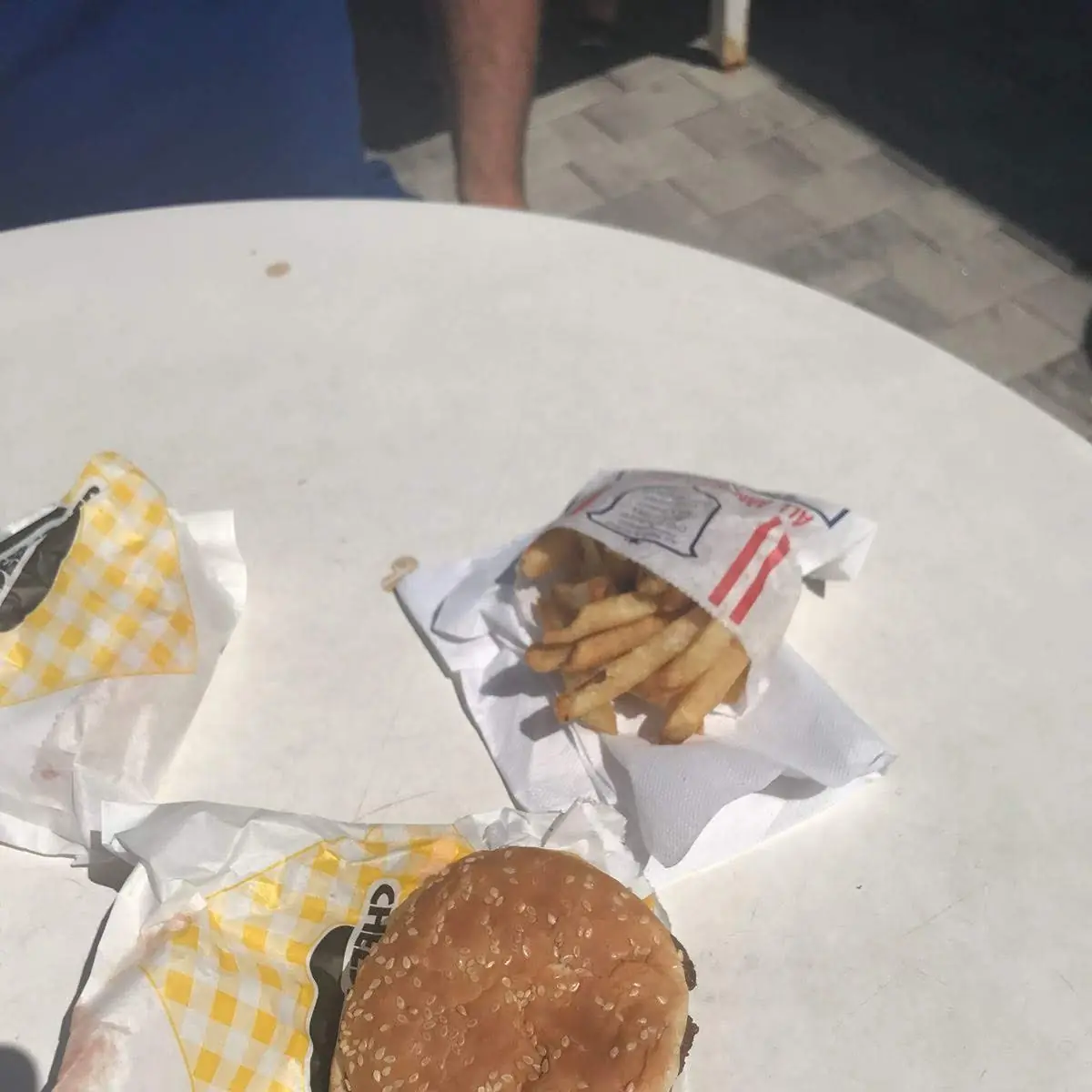 Cheese Burger and Fries