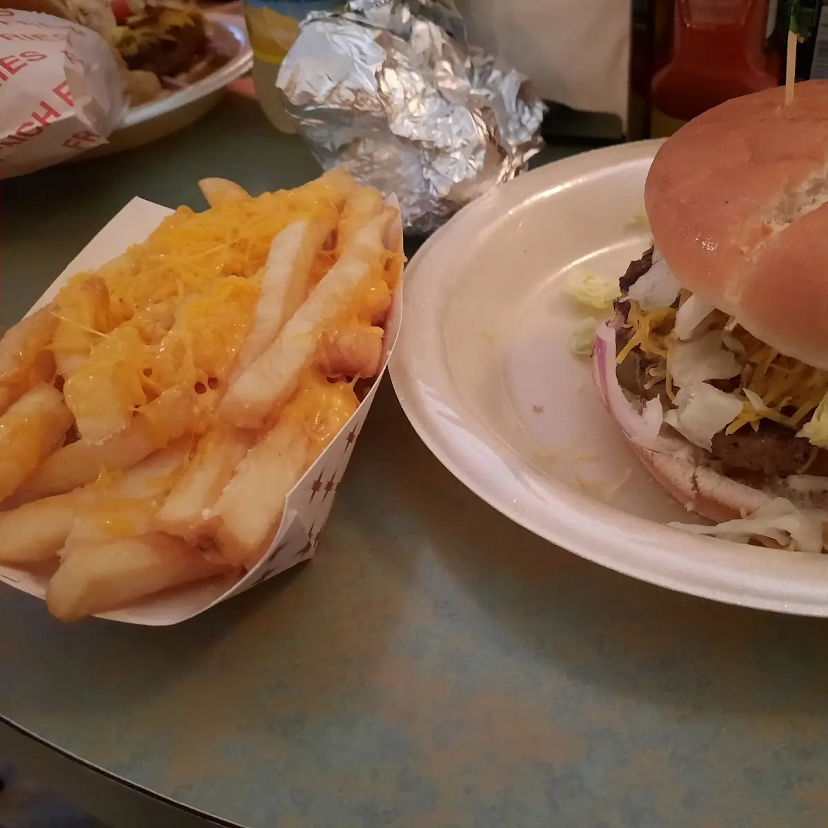 Cheeseburger with Cheese Fries