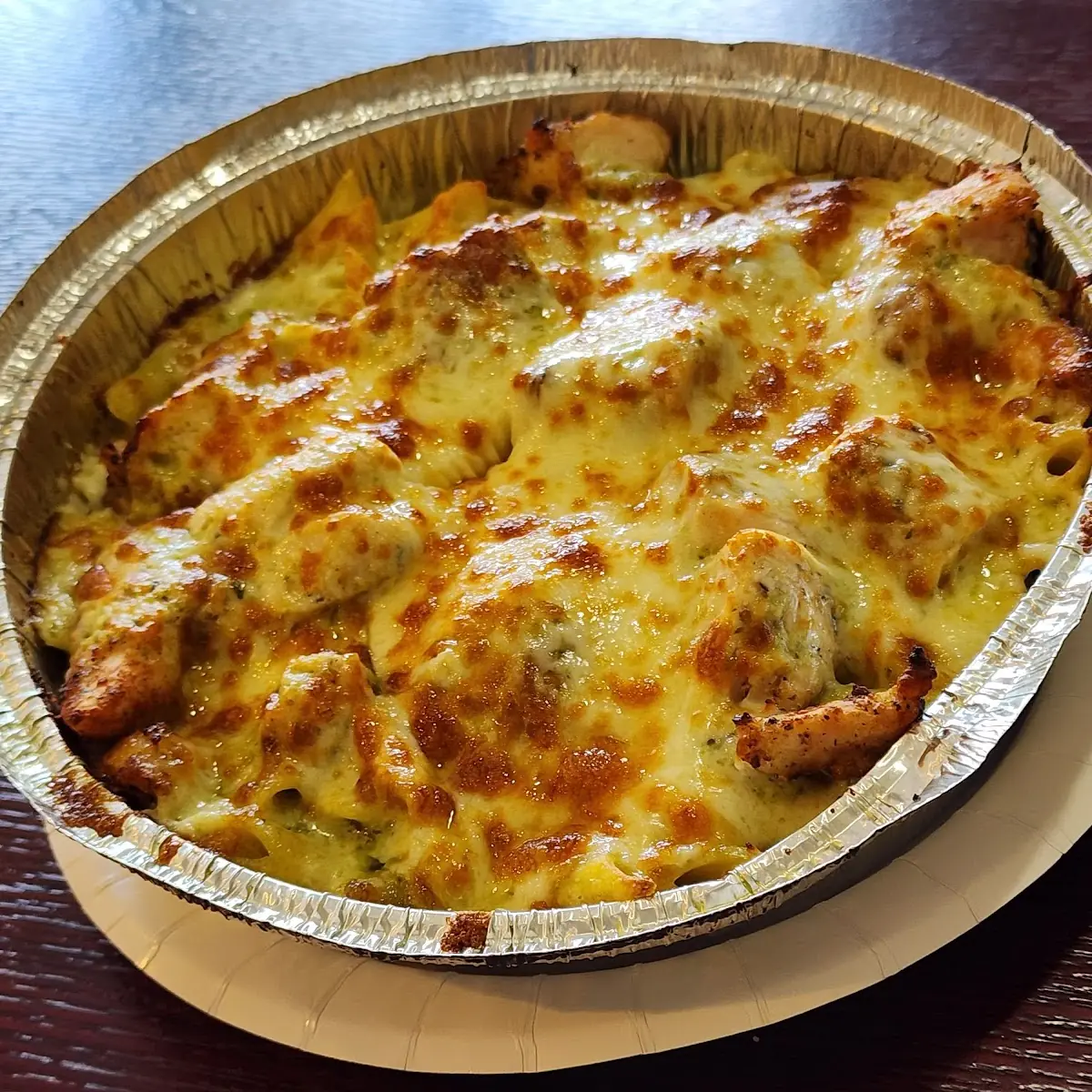 Chicken Garlic Pesto with Baked Ziti