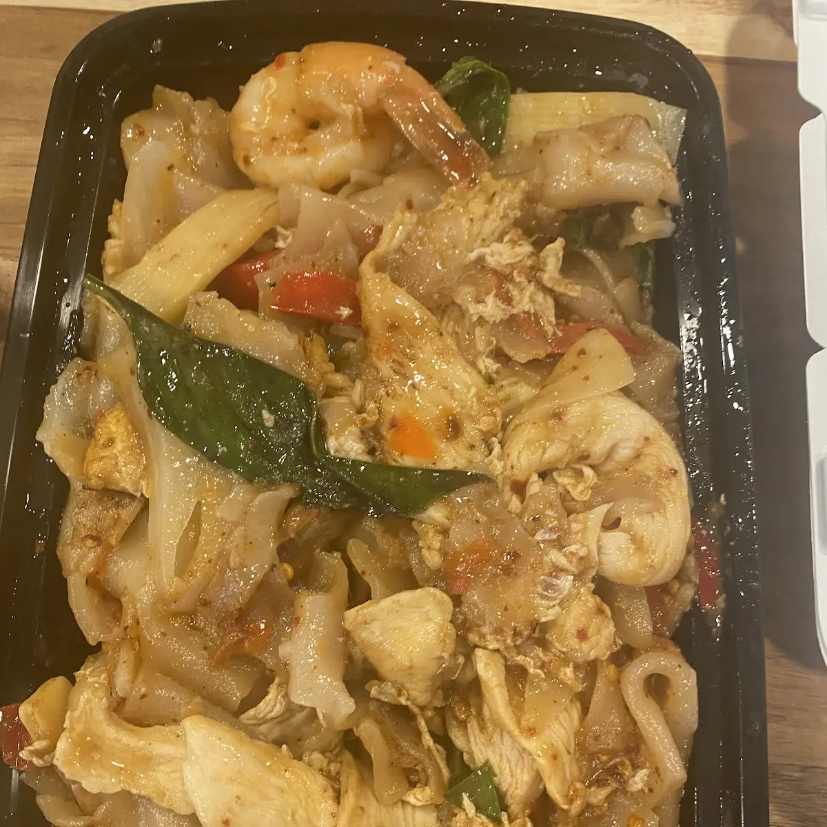 Drunken Noodles with Chicken and Shrimp