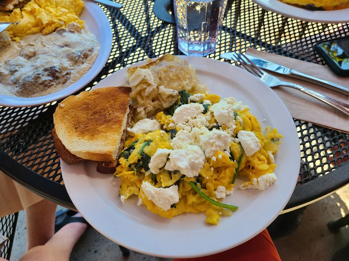 Spinach and Goat Cheese Scramble