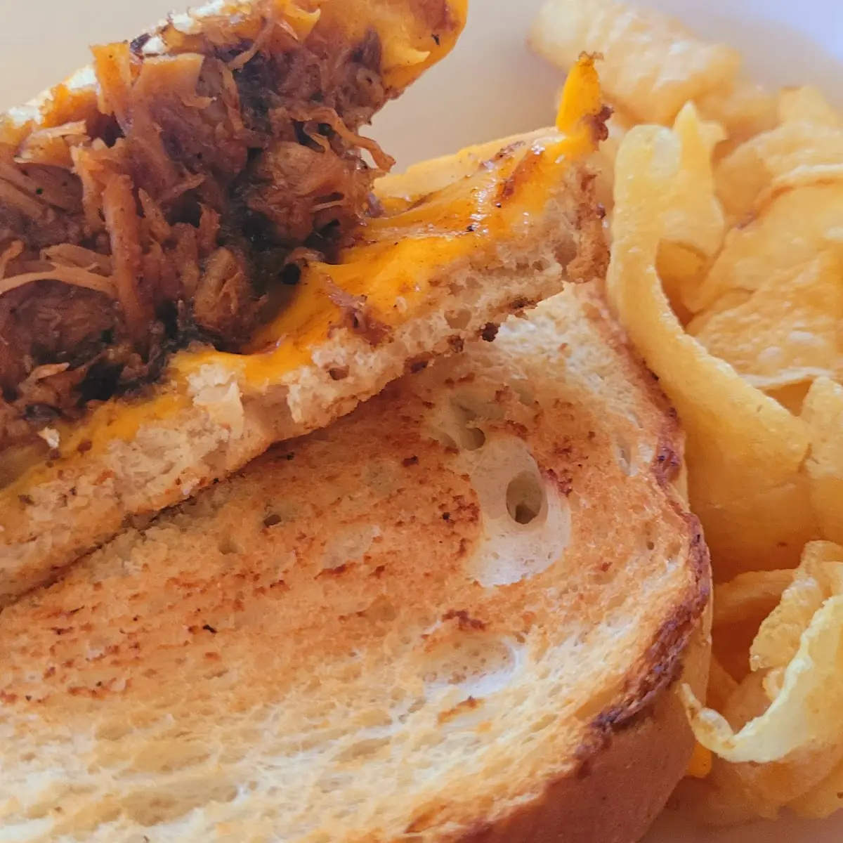 Pulled Pork Grilled Cheese