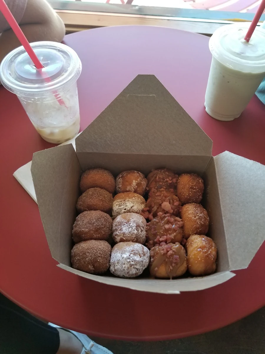 Mini Donuts Made to Order and Frozen Matcha