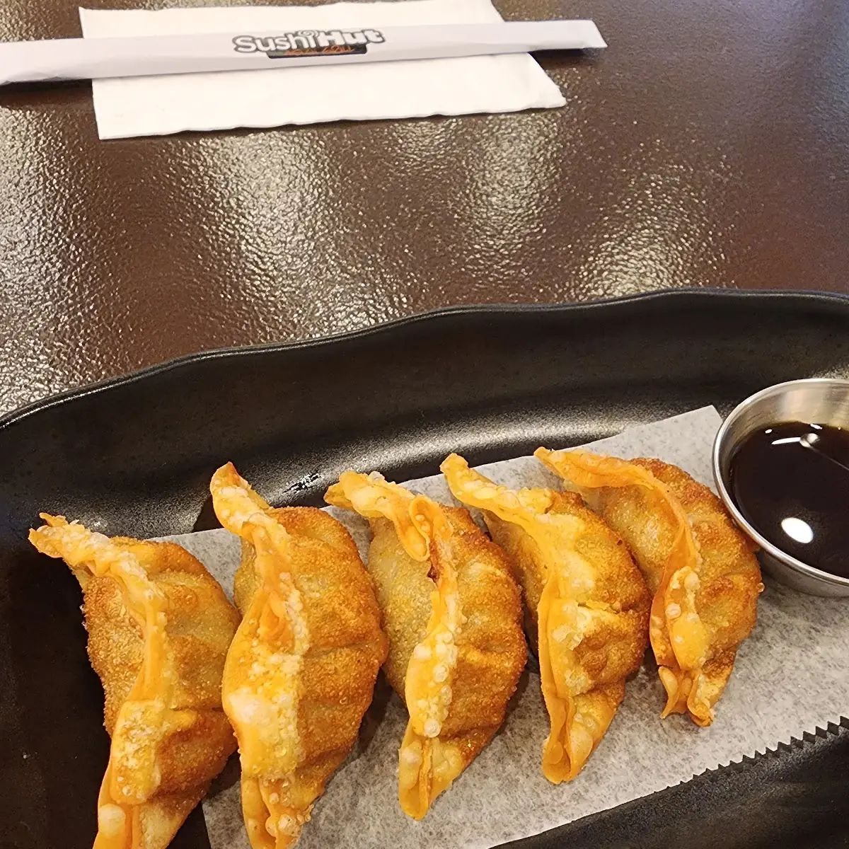 Fried Gyoza with Soy Sauce