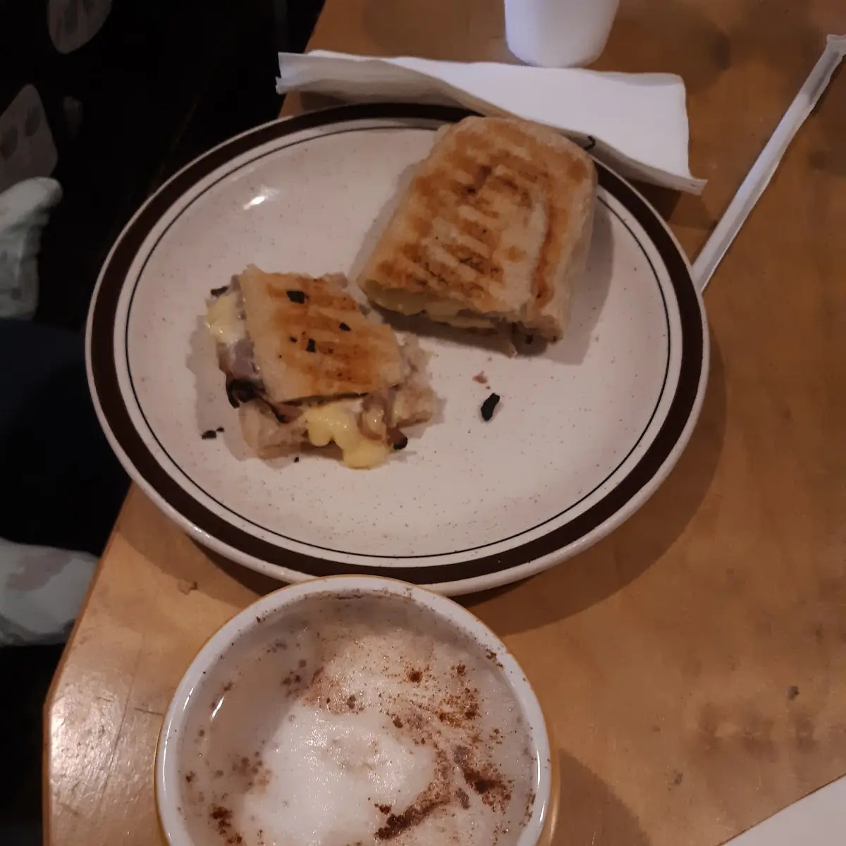 Roast Beef Panini and Chai