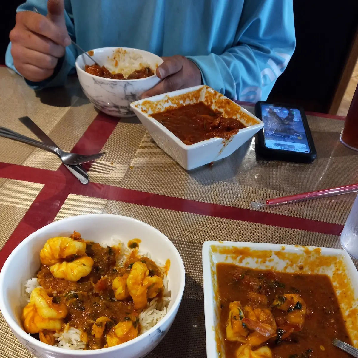 Shrimp Curry & Chicken Vindaloo