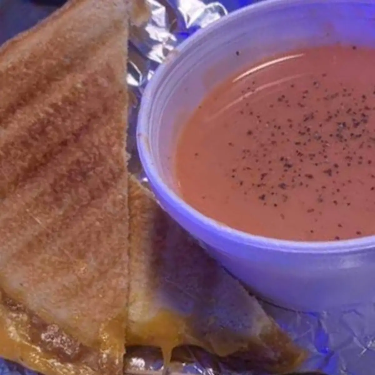 Grilled Cheese Sandwich and Tomato Soup