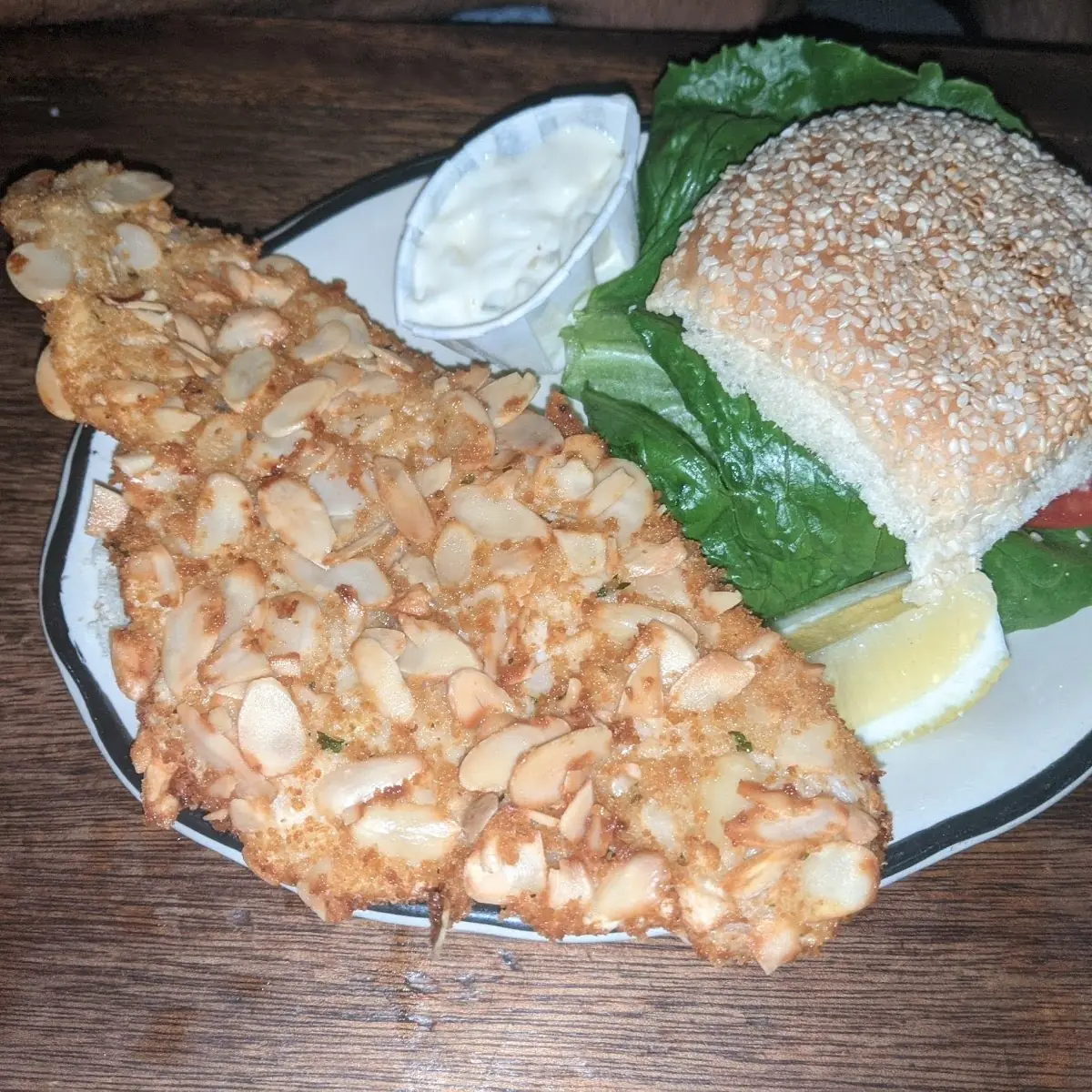 Almond Crust Cod Sandwich