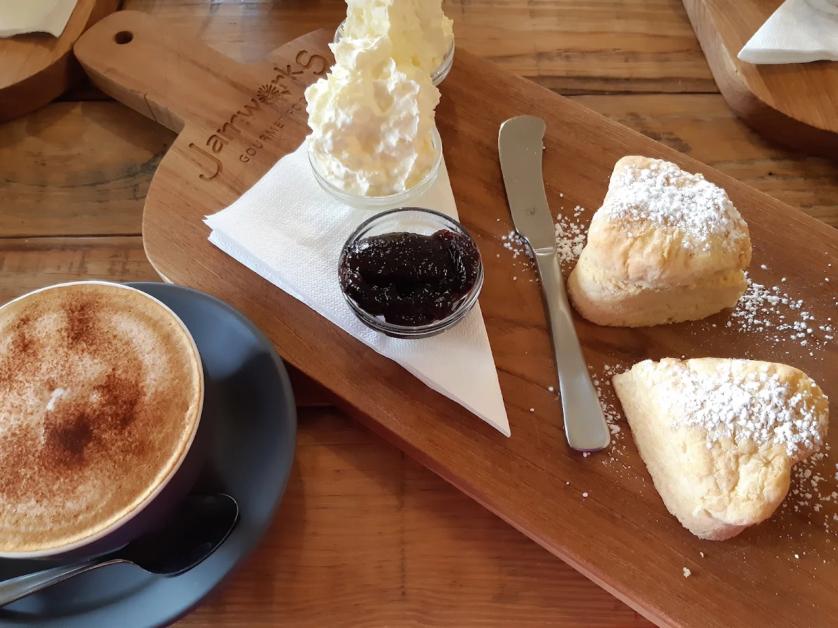 Scones with Their Home Made Jam and Fresh Cream, Jamworks Gourmet Foods