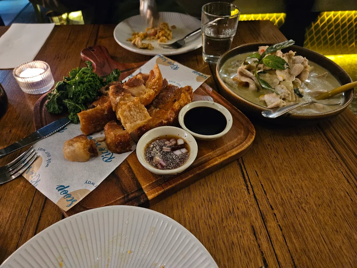 Crispy Pork Belly, Rice Scoop