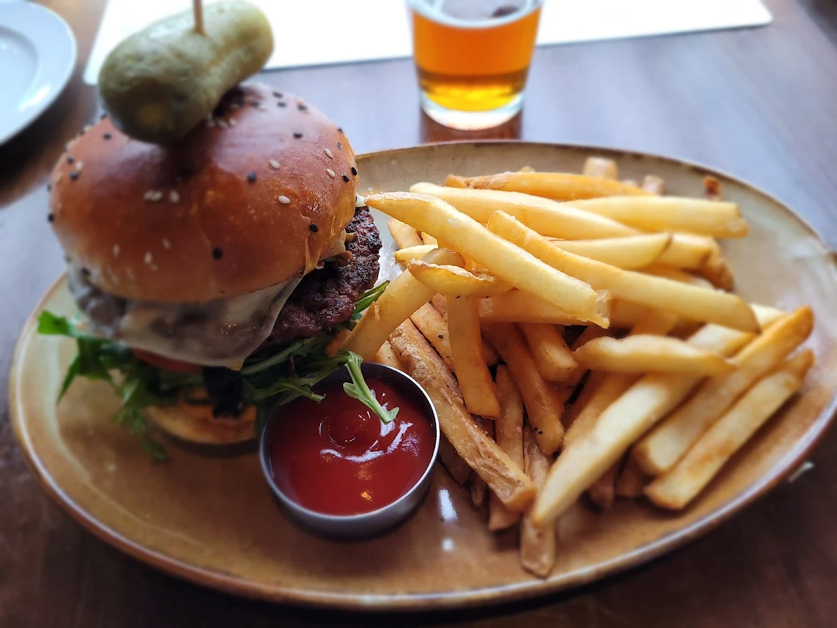 BBQ Mushroom Burger, RANGE restaurant, bar + patio