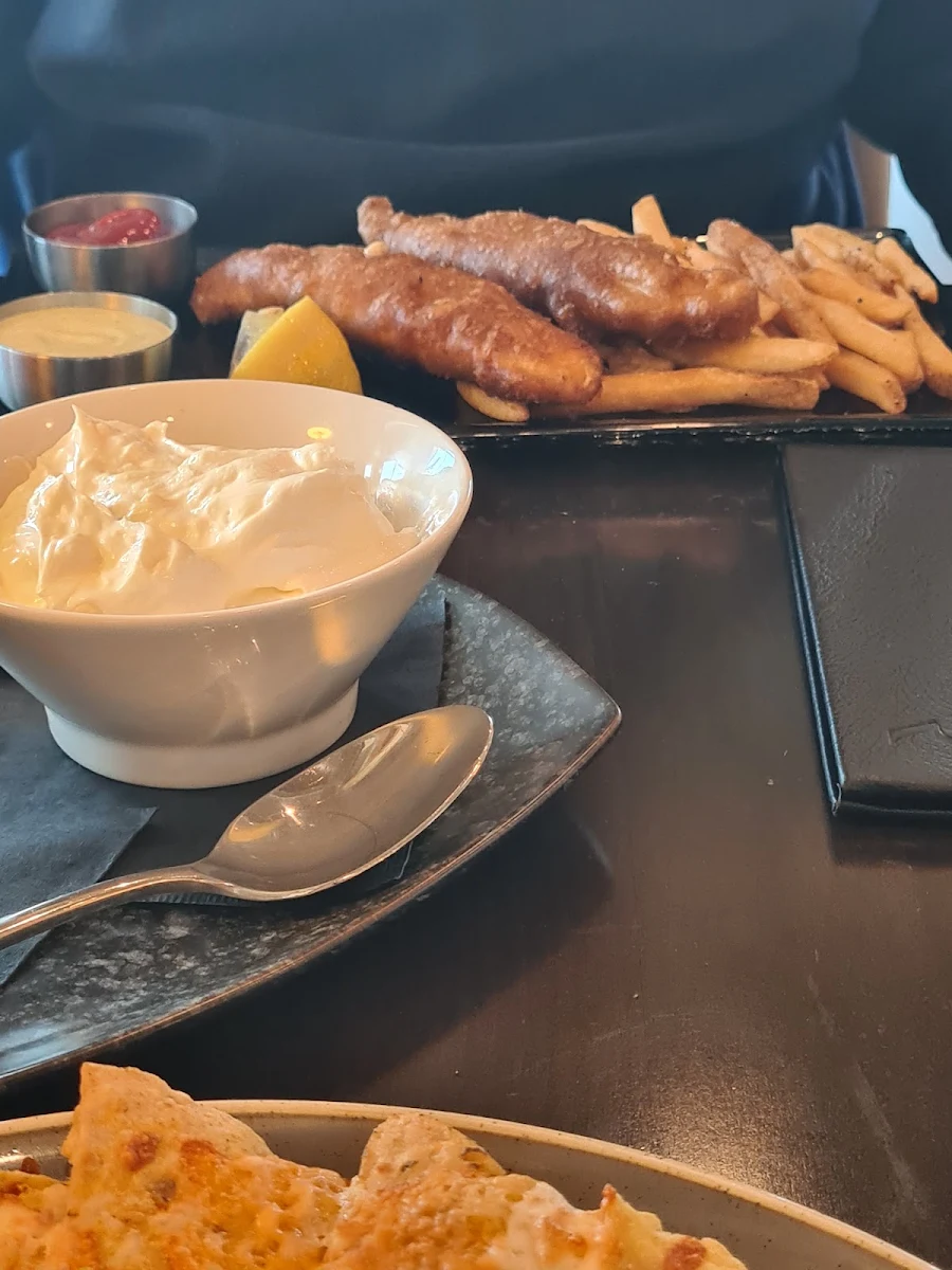 Fish and Chips, RANGE restaurant, bar + patio
