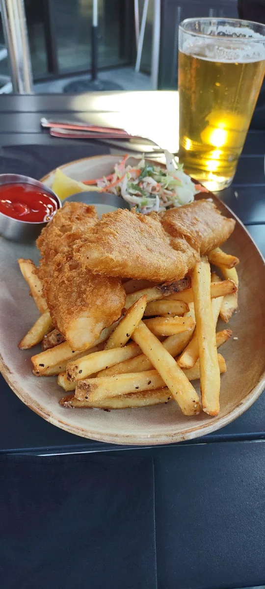 Guinness Cod & Chips, RANGE restaurant, bar + patio