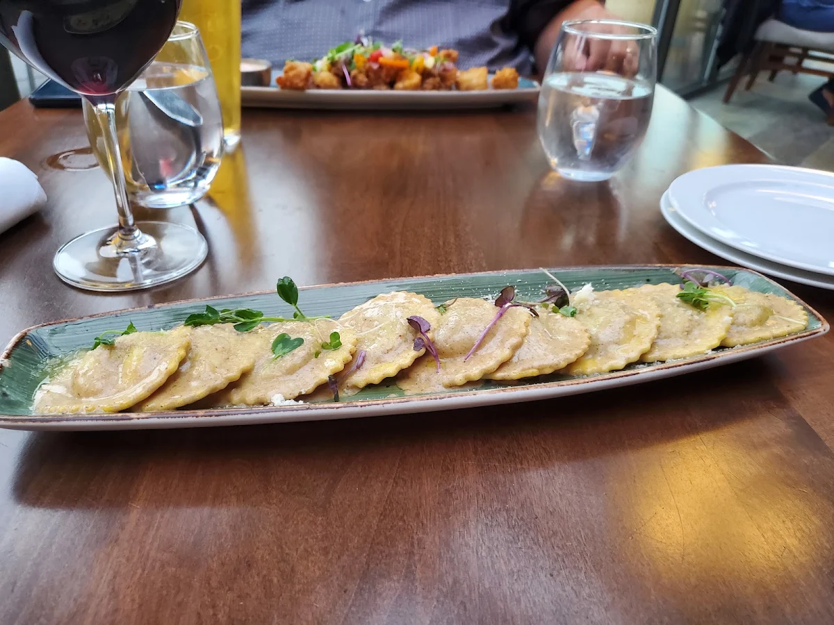 Mushroom Ravioli, RANGE restaurant, bar + patio