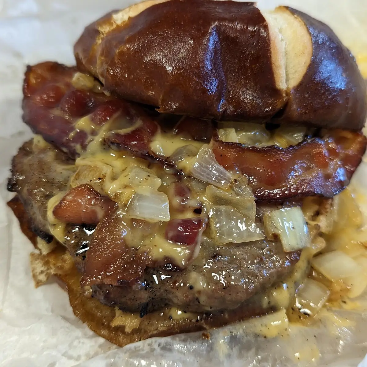 Bacon Beer Cheese Burger