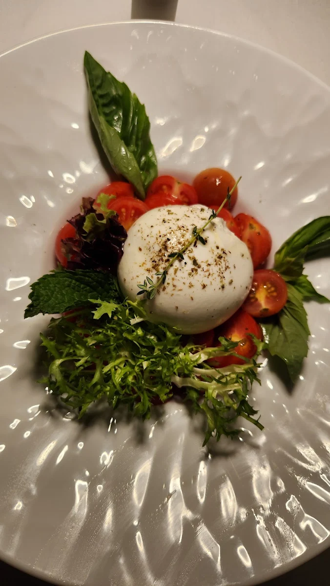 Burrata Con Porri Brasati, Vida Cucina Italia