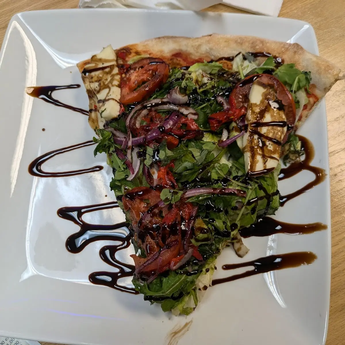 Salad Pizza with Balsamic Vinaigrette