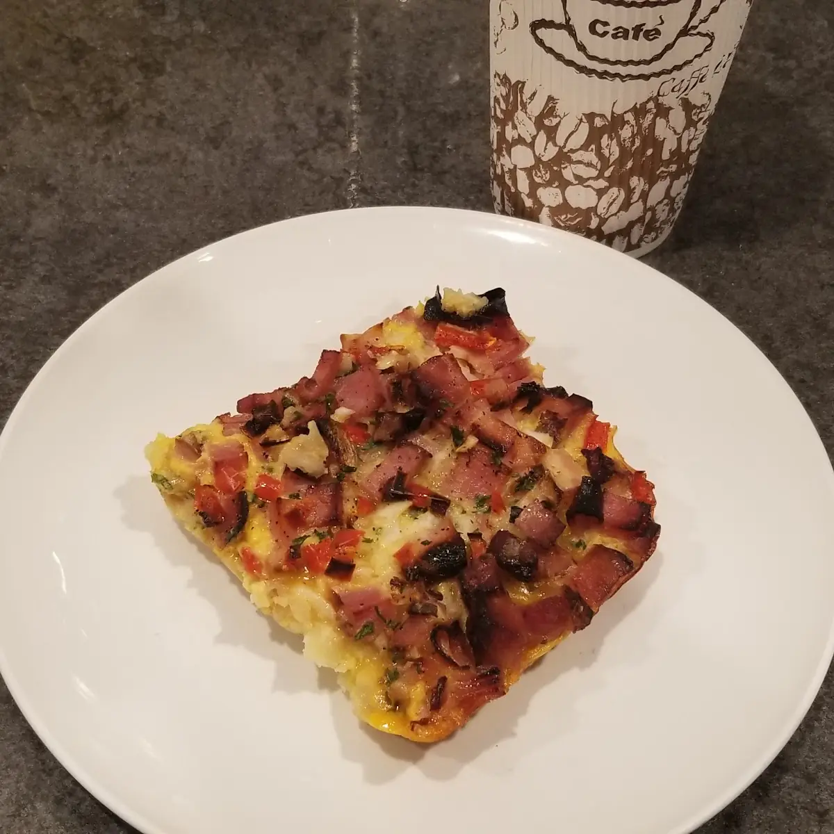 Ham and Cheese Bake Think Western Omelette with Hashbrowns