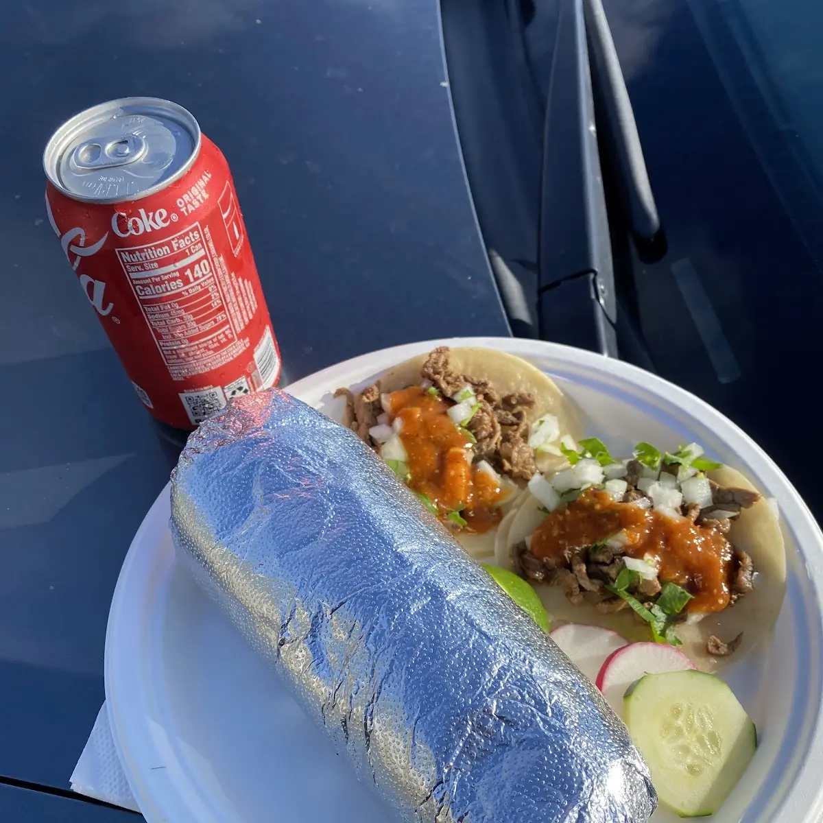 Carne Asada Burrito and Carne Asada Tacos