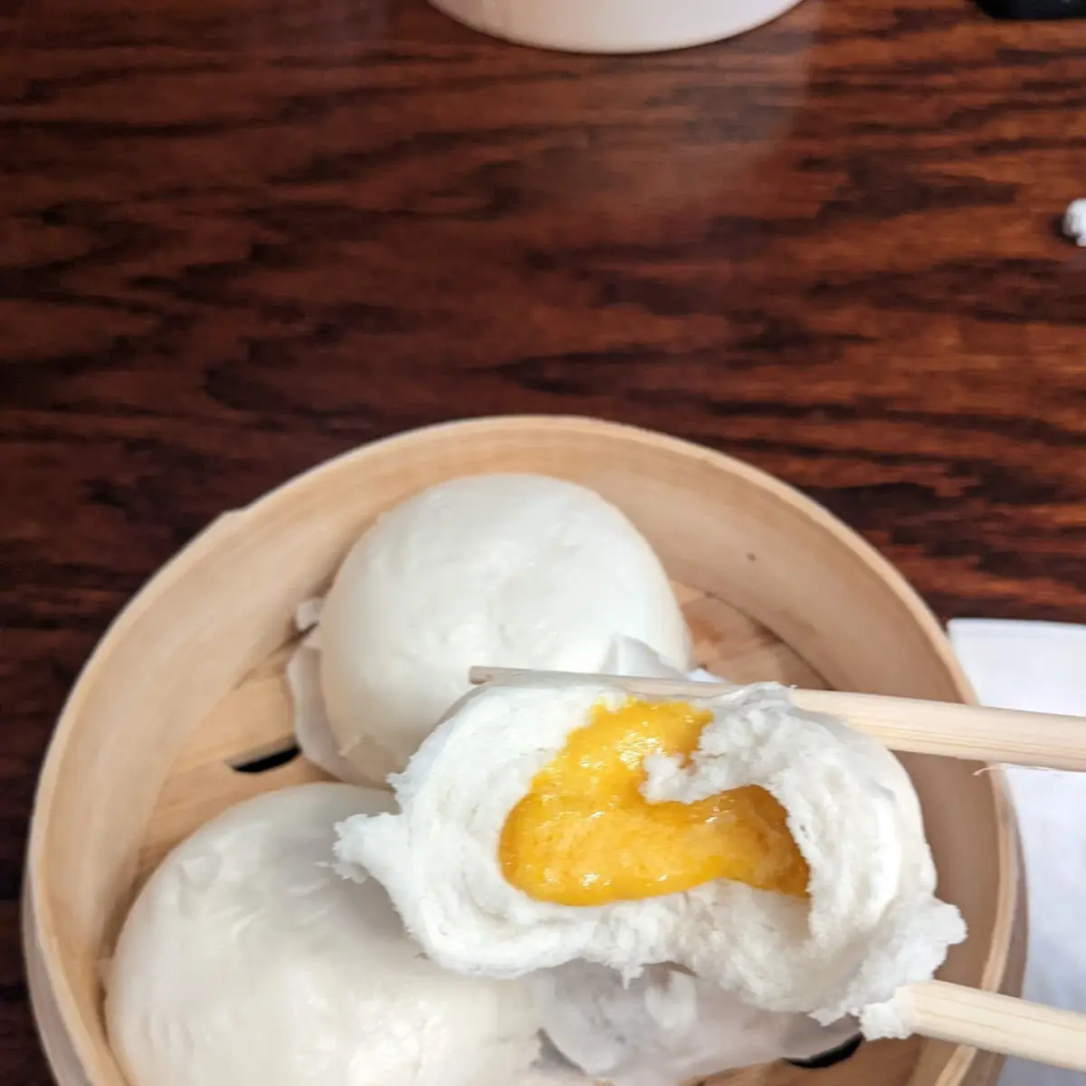 Steamed Bun with Salted Egg Yolk Custard