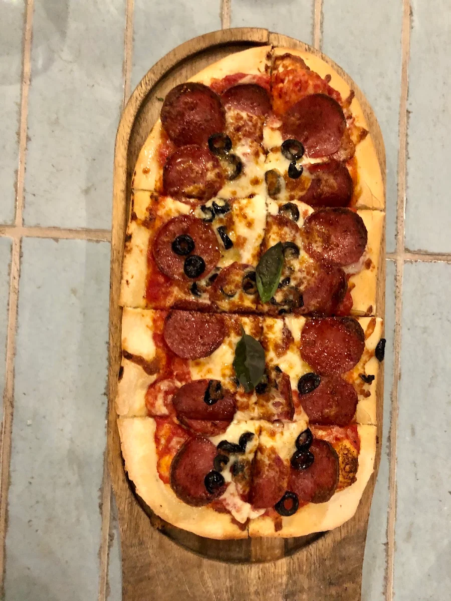 Pepperoni, Four Hands Tapas & Pizza Restaurant