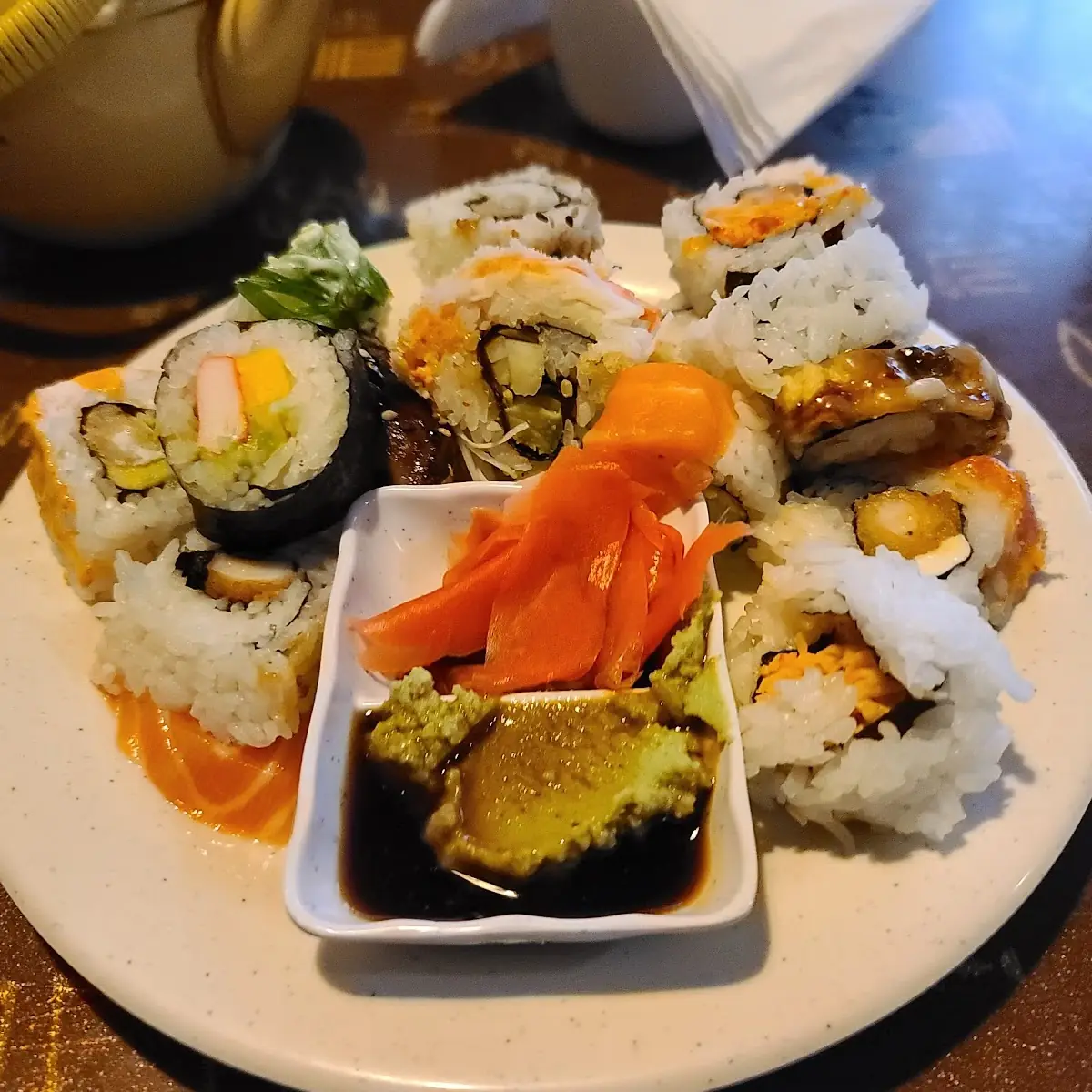 Sushi and Ginger Chicken