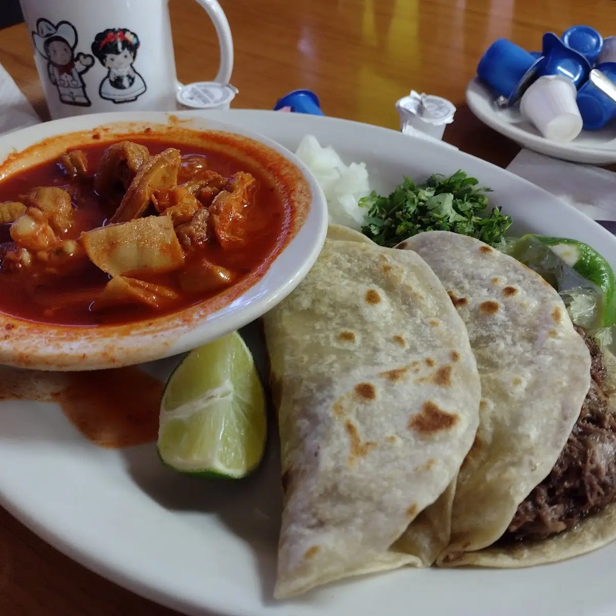 2 Barbacoa Taco with Menudo