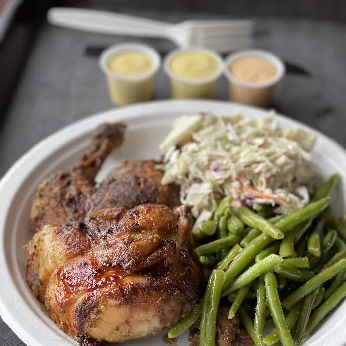 Roasted Chicken with Green Beans