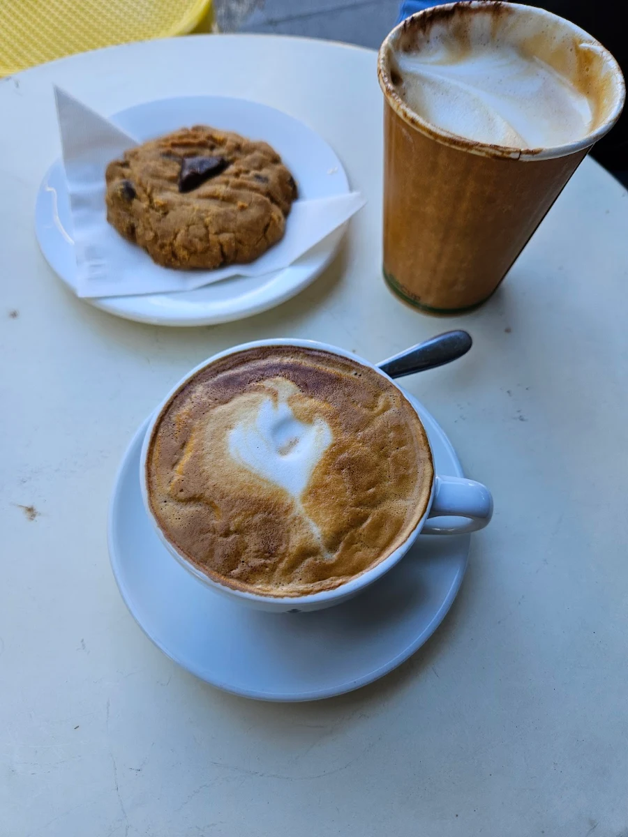 Flat White, Chris and Kathy's Continental Cafe Bakehouse Deli